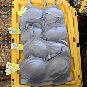 FOUR BRAS ALL NWT—All in Motion Lilac Purple adjustable strappy bra size 2X
